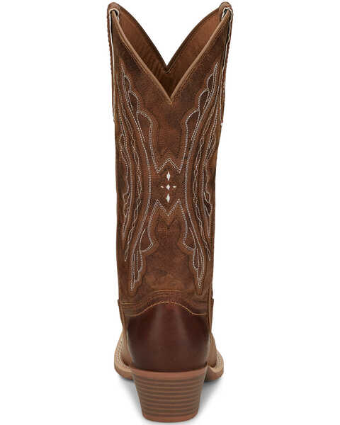 Image #4 - Justin Women's Rein Waxy Western Boots - Square Toe, Brown, hi-res