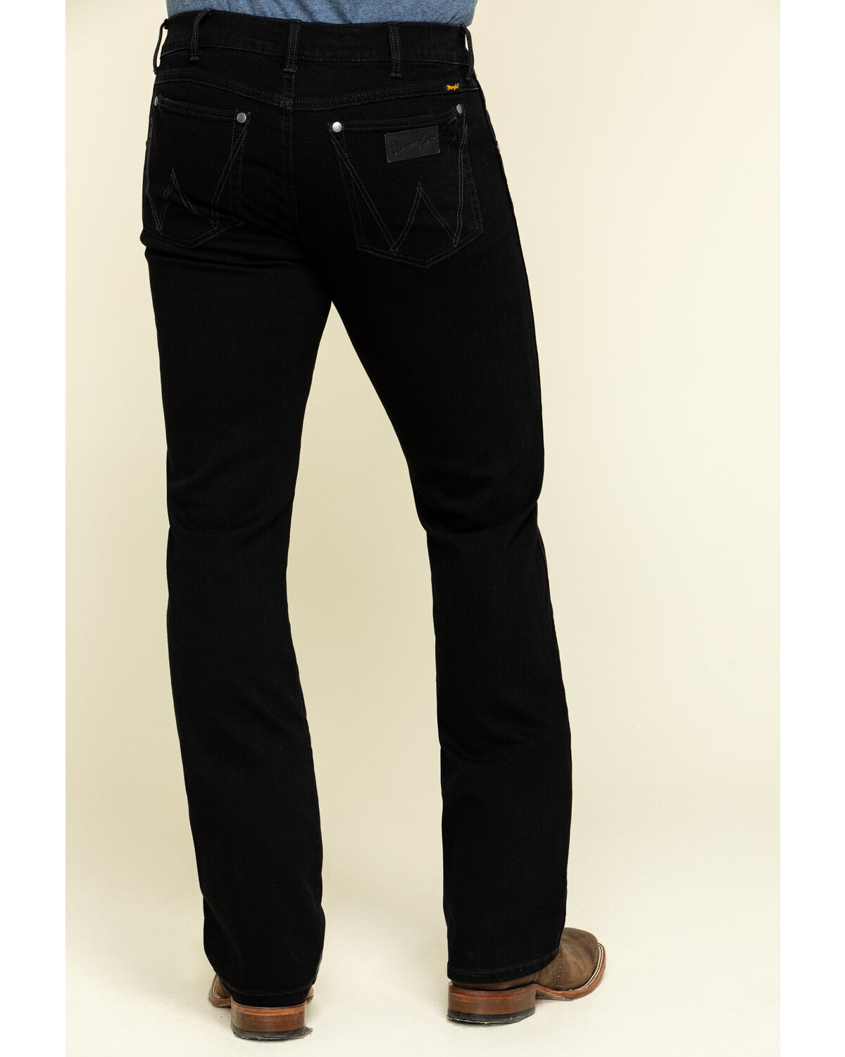 men's wrangler black bootcut jeans