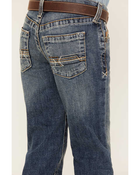Image #4 - Ariat Boys' B5 Bracken Stretch Straight Jeans, Blue, hi-res