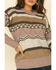 Mystree Women's Mauve Multi Striped Pullover Sweater , Mauve, hi-res