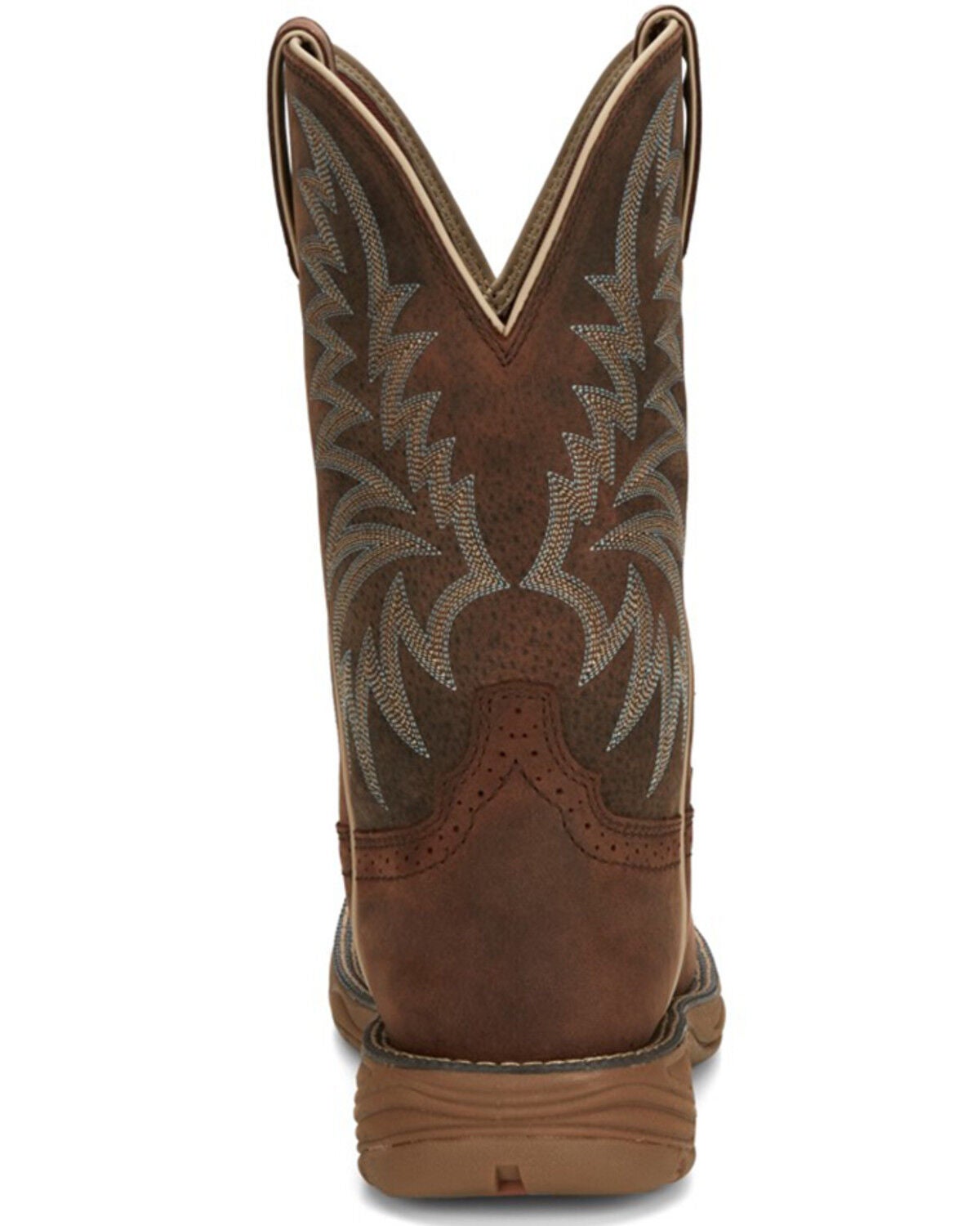 Image #5 - Justin Men's Stampede Rush Short Base Performance Western Boots - Broad Square Toe, Brown, hi-res
