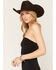 Image #2 - Cleo + Wolf Women's Asymmetrical Double Slit Lace Tube Midi Dress, Black, hi-res
