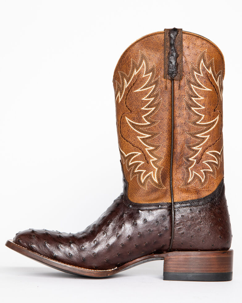 Cody James Men's Ostrich Tobacco Exotic Boots - Wide Square Toe - Country Outfitter