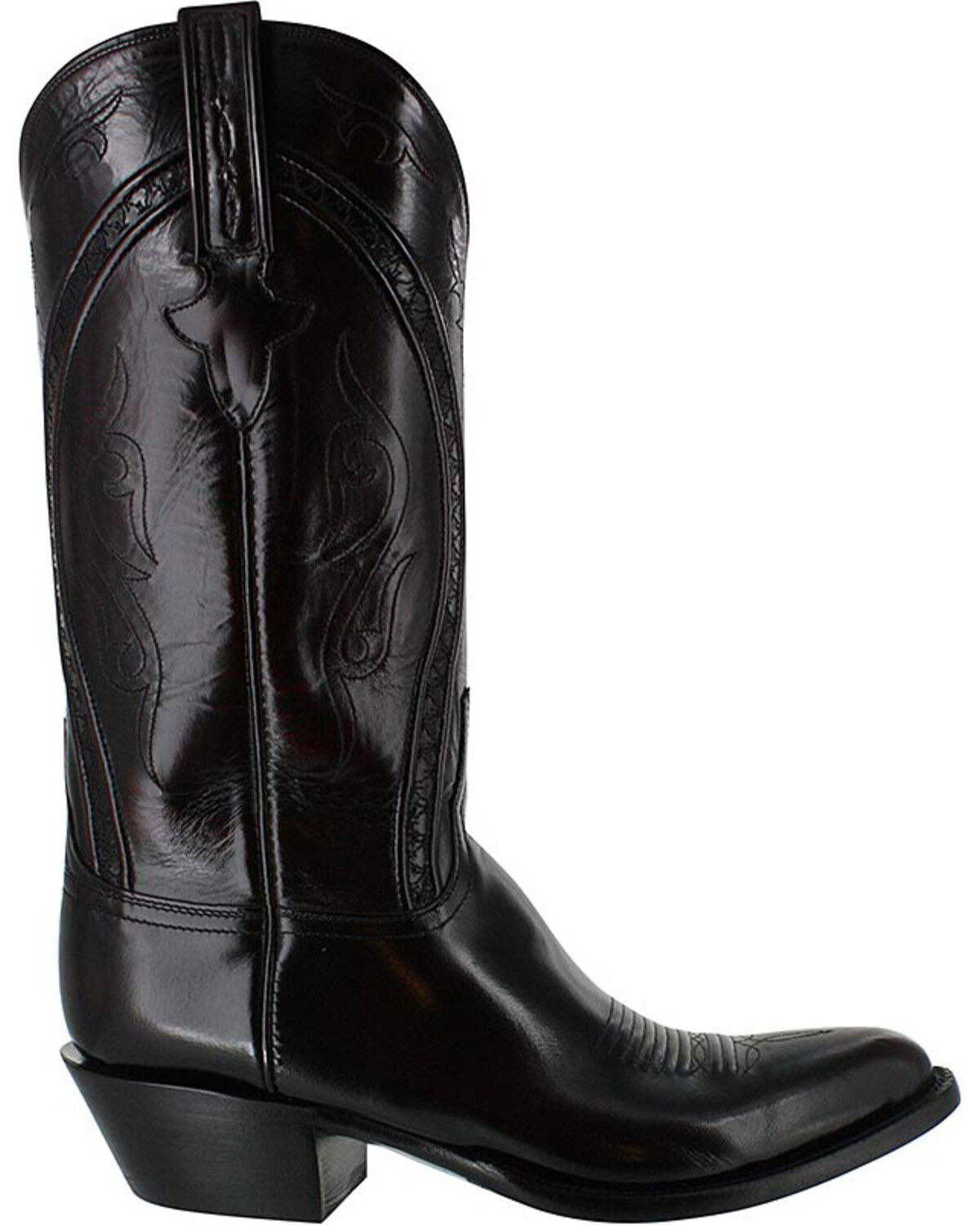 Image #2 - Lucchese Men's Western Boots - Round Toe, Black Cherry, hi-res