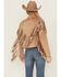 Image #4 - Saints & Hearts Women's Faux Fringe Suede Button-Down Jacket, Beige, hi-res