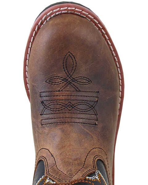 Smoky Mountain Boys' Buffalo Western Boots - Round Toe, Brown, hi-res