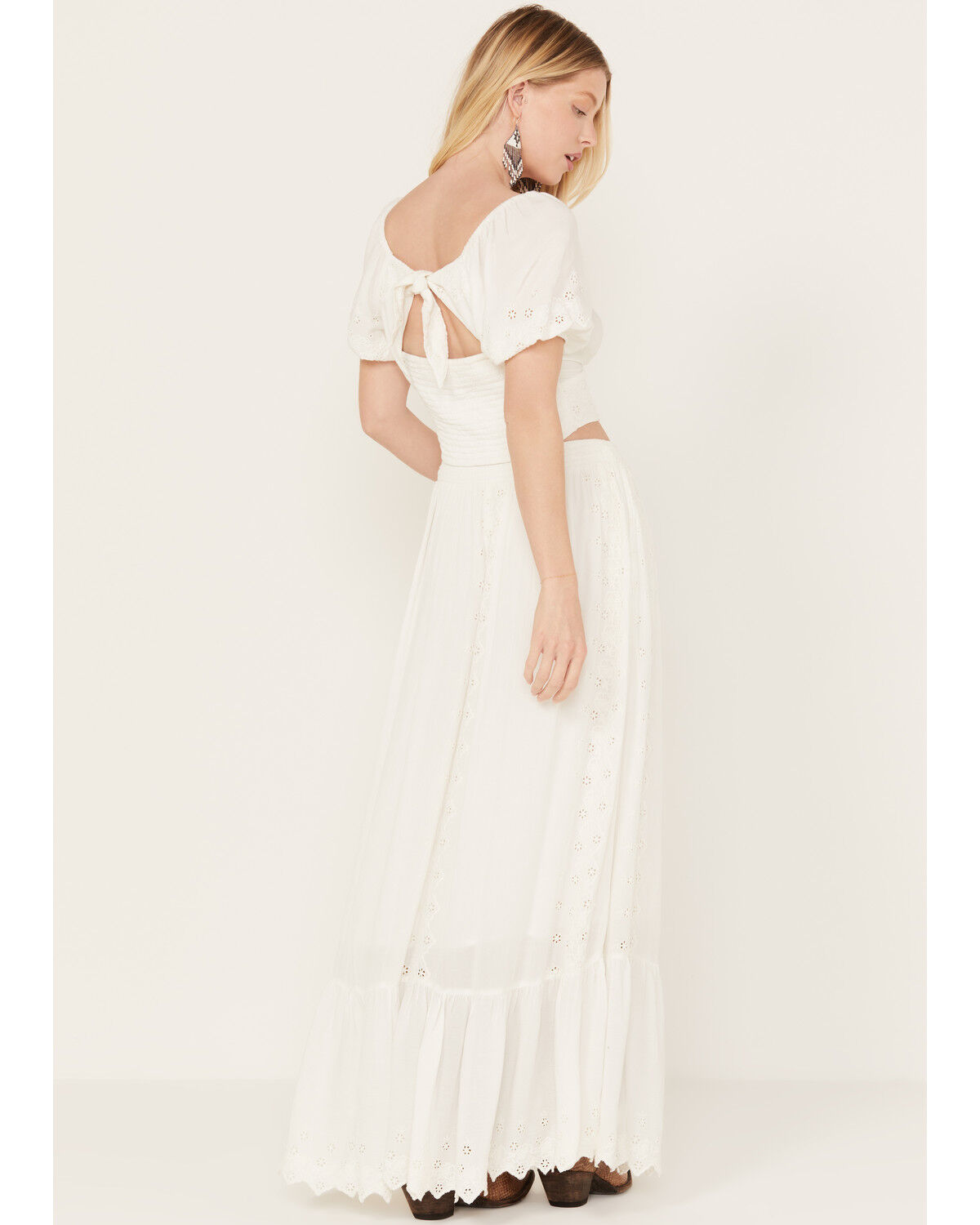 Image #4 - Idyllwind Women's Holly Eyelet Maxi Skirt, Ivory, hi-res