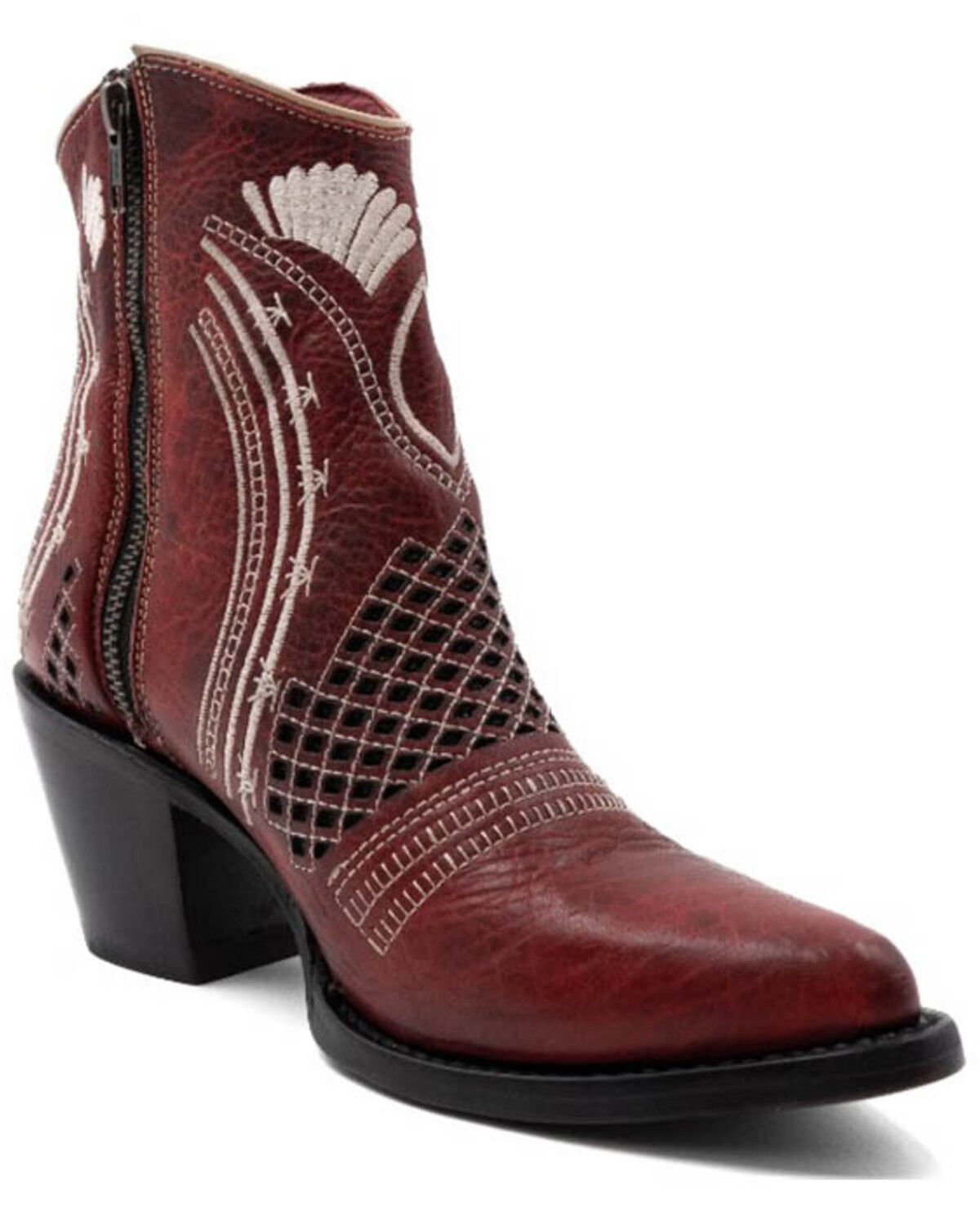 Image #1 - Ferrini Women's Savannah Fashion Boots - Round Toe, Red, hi-res
