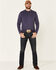 Flag & Anthem Men's Navy Gulfport Performance Slub Henley Long Sleeve Shirt, Navy, hi-res