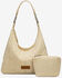 Image #1 - Wrangler Women's Floral Tooled Hobo Bag with Pouch, Beige, hi-res