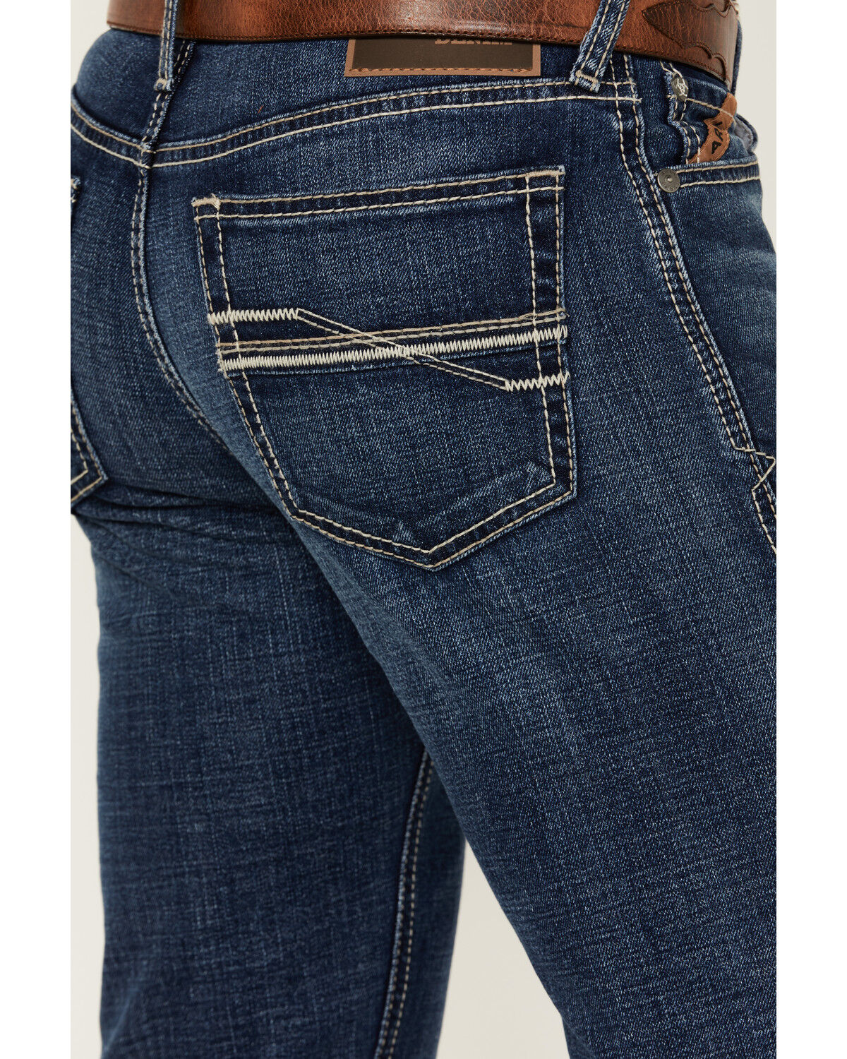 Image #4 - Ariat Men's M8 Champ Ashton Medium Wash Modern Slim Fit Stretch Denim Jeans, Medium Wash, hi-res