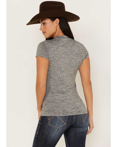 Image #4 - RANK 45® Women's Solid Short Sleeve Performance Tee, Grey, hi-res