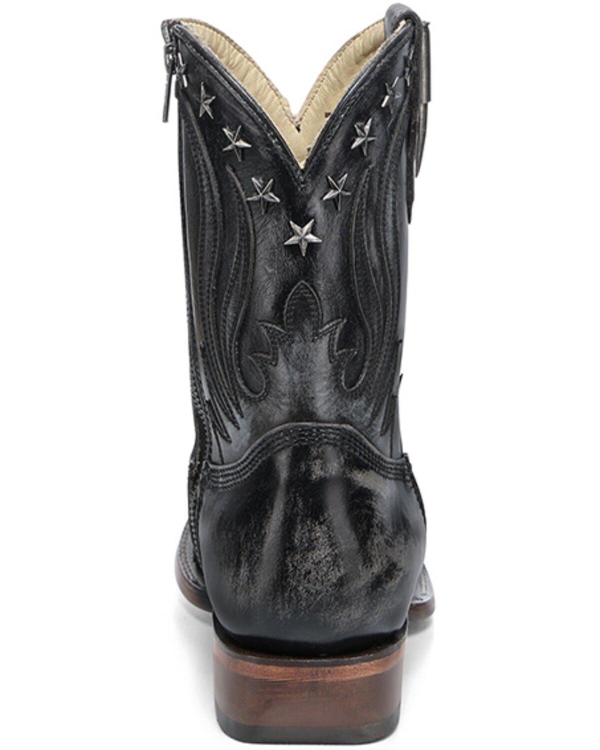 Image #4 - Corral Men's Overlay Studded Western Ankle Boots - Broad Square Toe, Black, hi-res