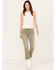 Image #1 - Driftwood Women's Tweddle Dum Roxy Cropped Jeans, Olive, hi-res