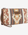 Image #1 - Wrangler Women's Sherpa Southwestern Print Canvas Clutch, Brown, hi-res