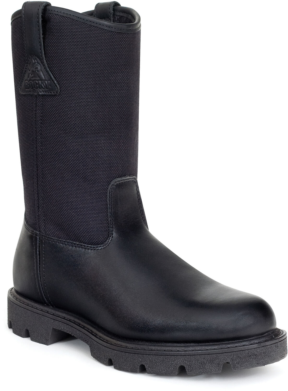 Image #1 - Rocky Men's Pull On Wellington Boots - Soft Toe, Black, hi-res