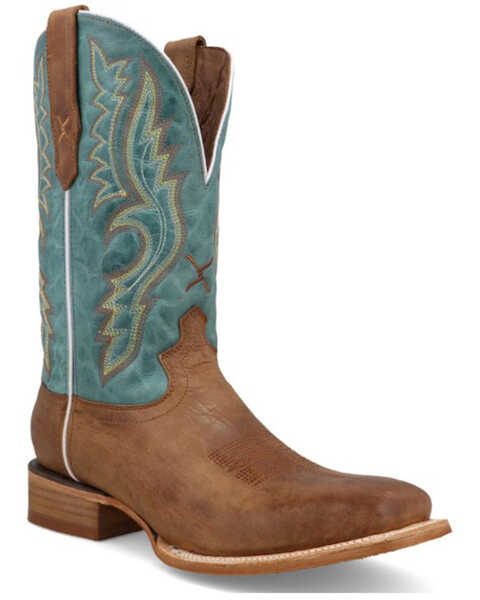 Twisted X Men's Rancher Western Boots - Broad Square Toe, Blue, hi-res