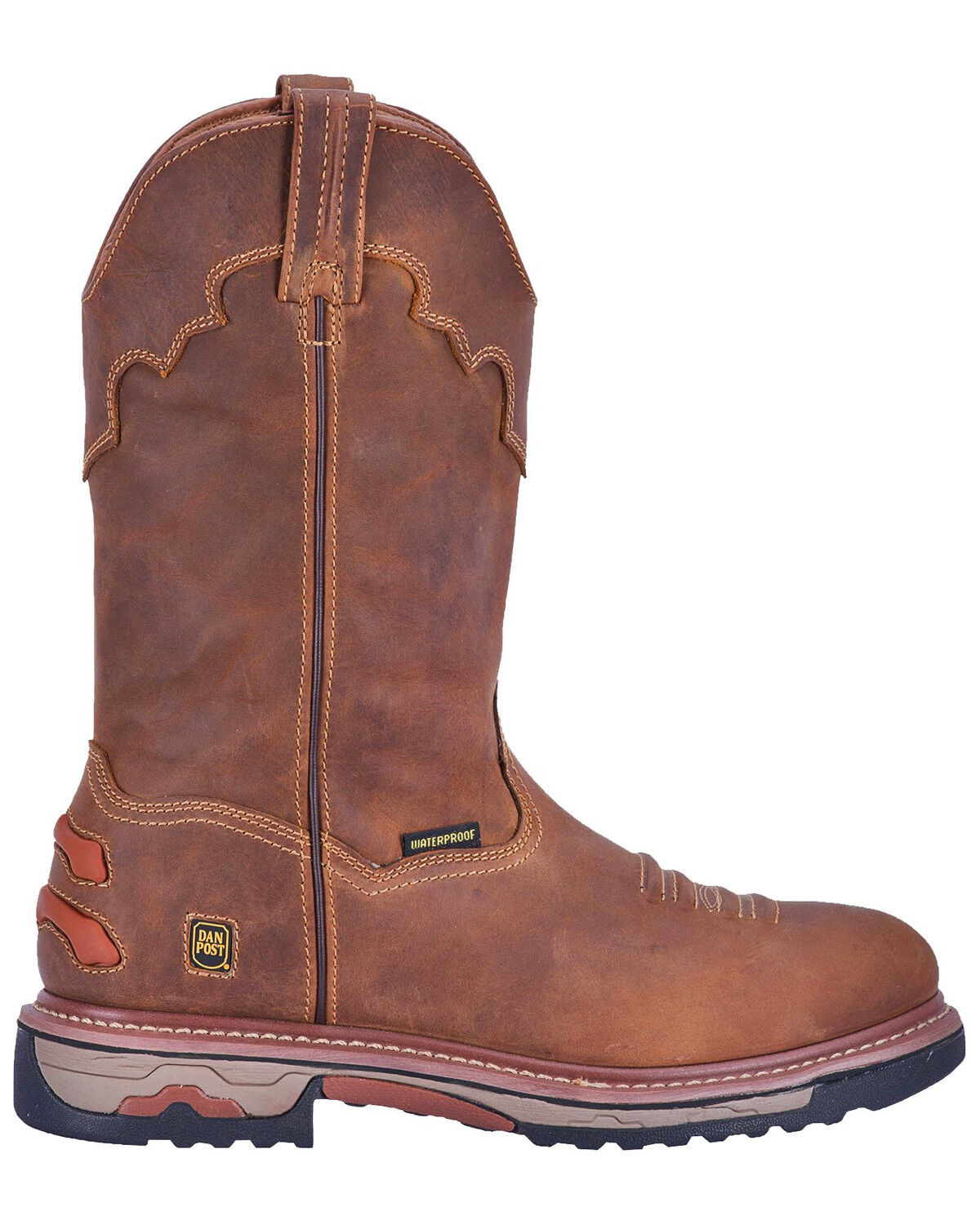 Image #2 - Dan Post Men's Journeyman Waterproof Western Work Boots - Composite Toe, Brown, hi-res