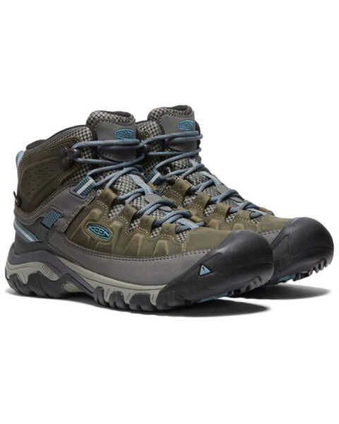 Image #1 - Keen Women's Targhee III Waterproof Hiking Shoes - Soft Toe, Grey, hi-res