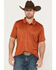 Image #1 - RANK 45® Men's Hardin Western Polo, Brown, hi-res
