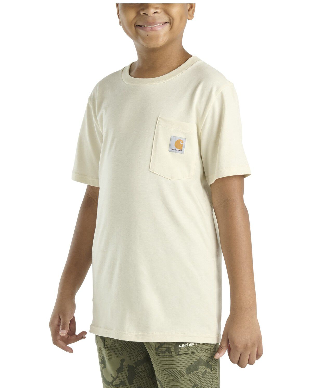 Image #3 - Carhartt Little Boys' Logo Short Sleeve Graphic T-Shirt, Cream, hi-res