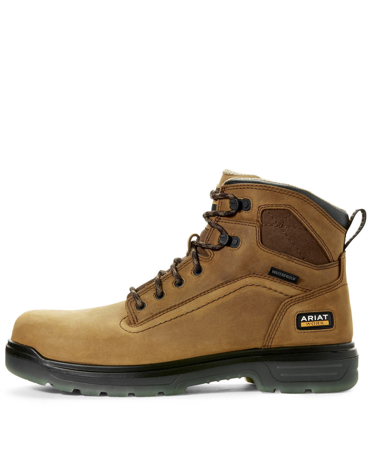 Image #2 - Ariat Men's Turbo Waterproof Work Boots - Soft Toe, Bark, hi-res