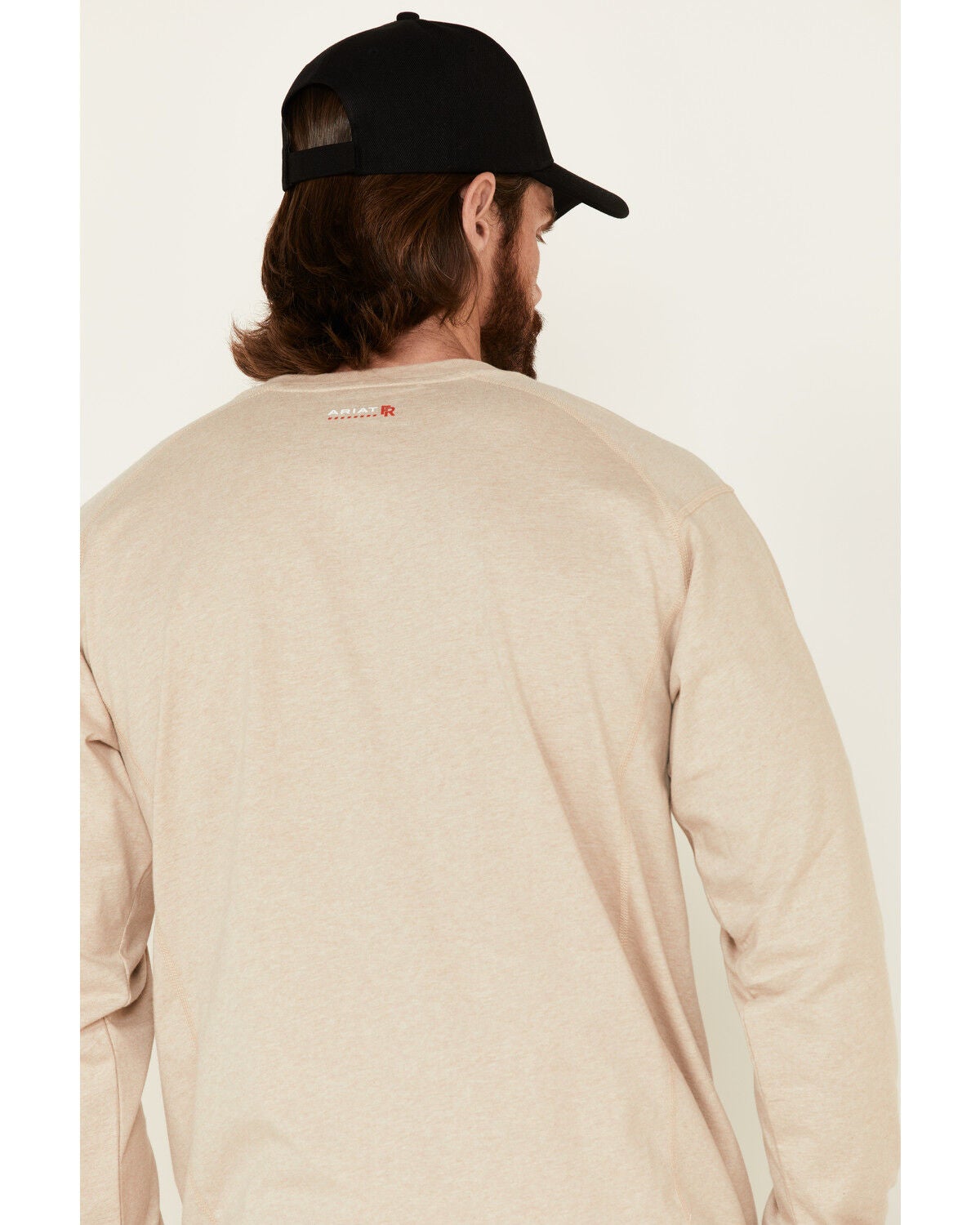 Image #5 - Ariat Men's FR Air Long Sleeve Work Long Sleeve Henley Shirt - Big, Sand, hi-res