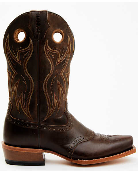 Image #2 - RANK 45® Men's Saloon Western Boots - Square Toe, Brown, hi-res