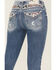 Image #2 - Miss Me Women's Medium Wash Mid Rise Americana Pocket Bootcut Stretch Denim Jeans, Medium Wash, hi-res