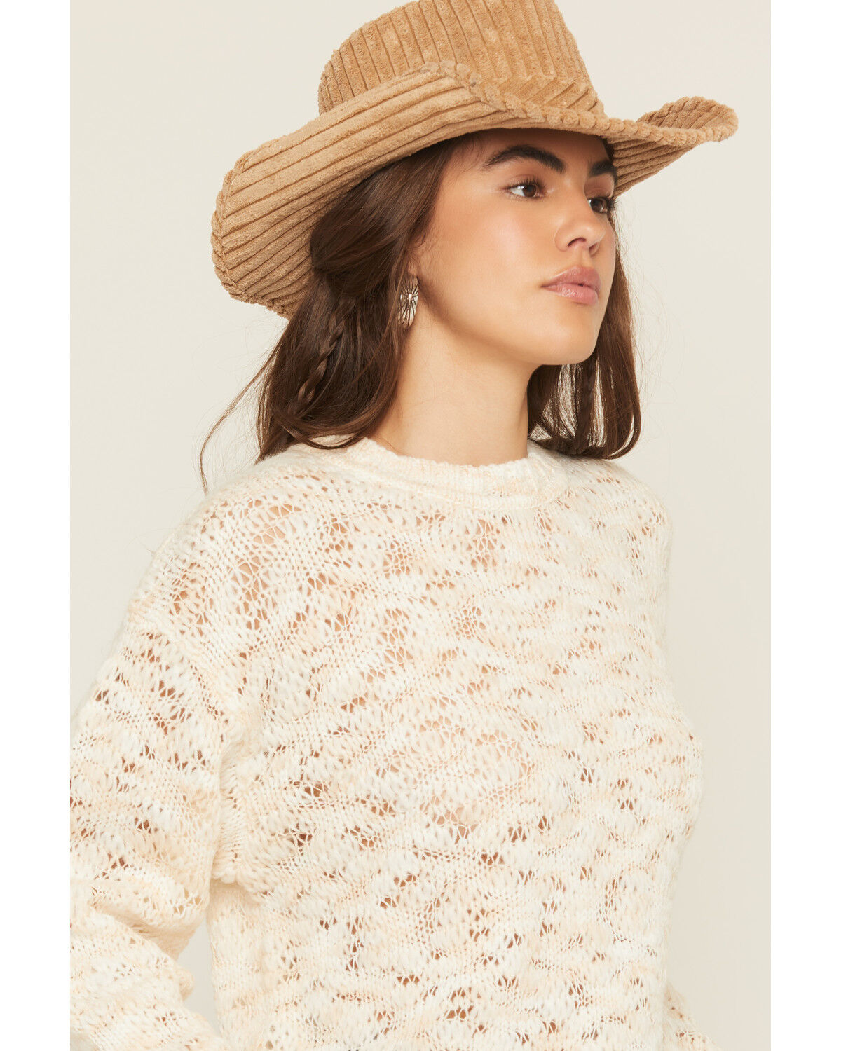Image #2 - Cleo + Wolf Women's Oversized Pullover Sweater, Sand, hi-res