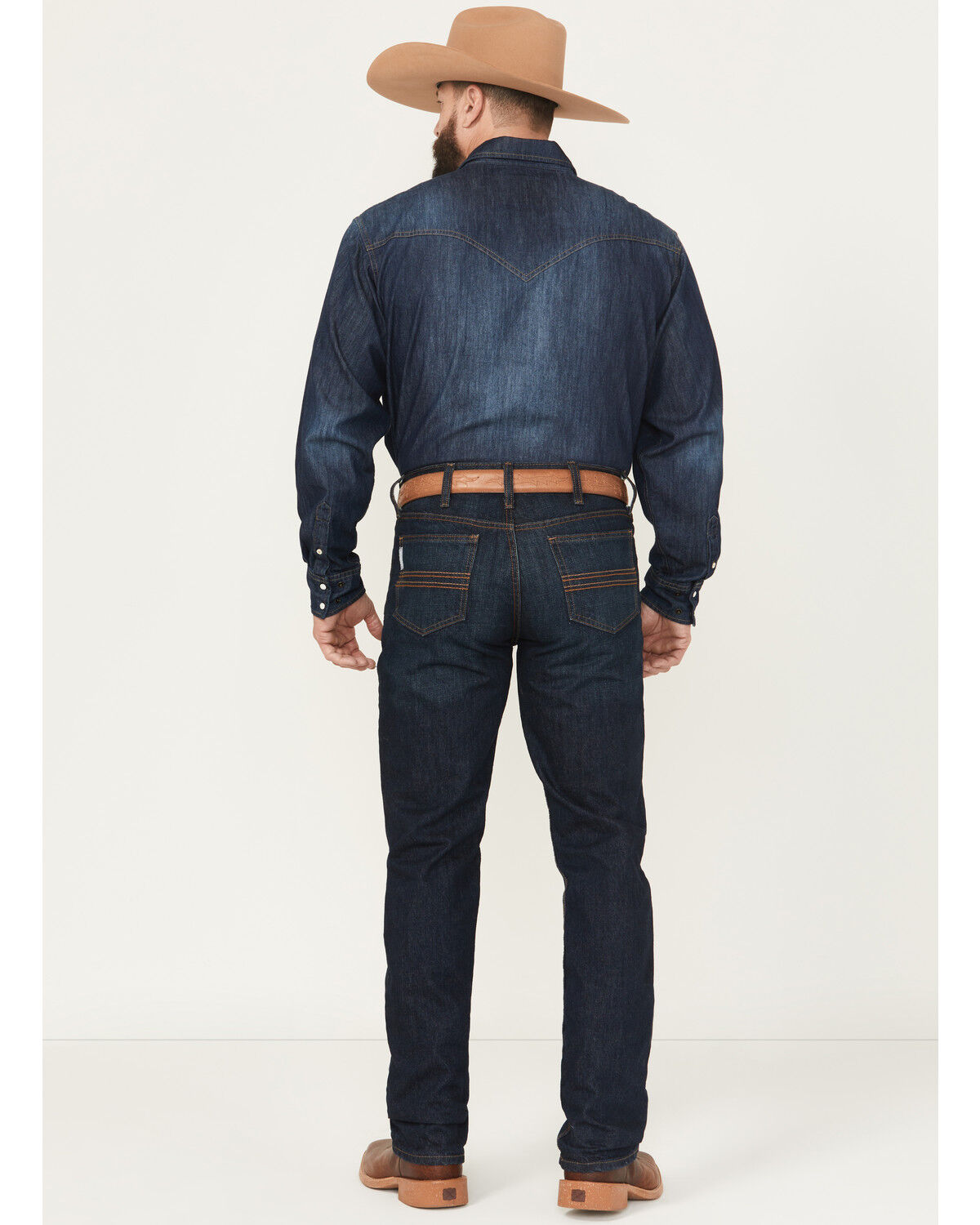 Image #3 - Cinch Men's Silver Label Dark Wash Slim Straight Jeans, Indigo, hi-res