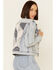 Driftwood Women's Light Wash Patchwork Cropped Button-Front Denim Jacket , Blue, hi-res