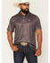 Image #1 - Panhandle Slim Men's Geo Print Short Sleeve Performance Polo, Brown, hi-res