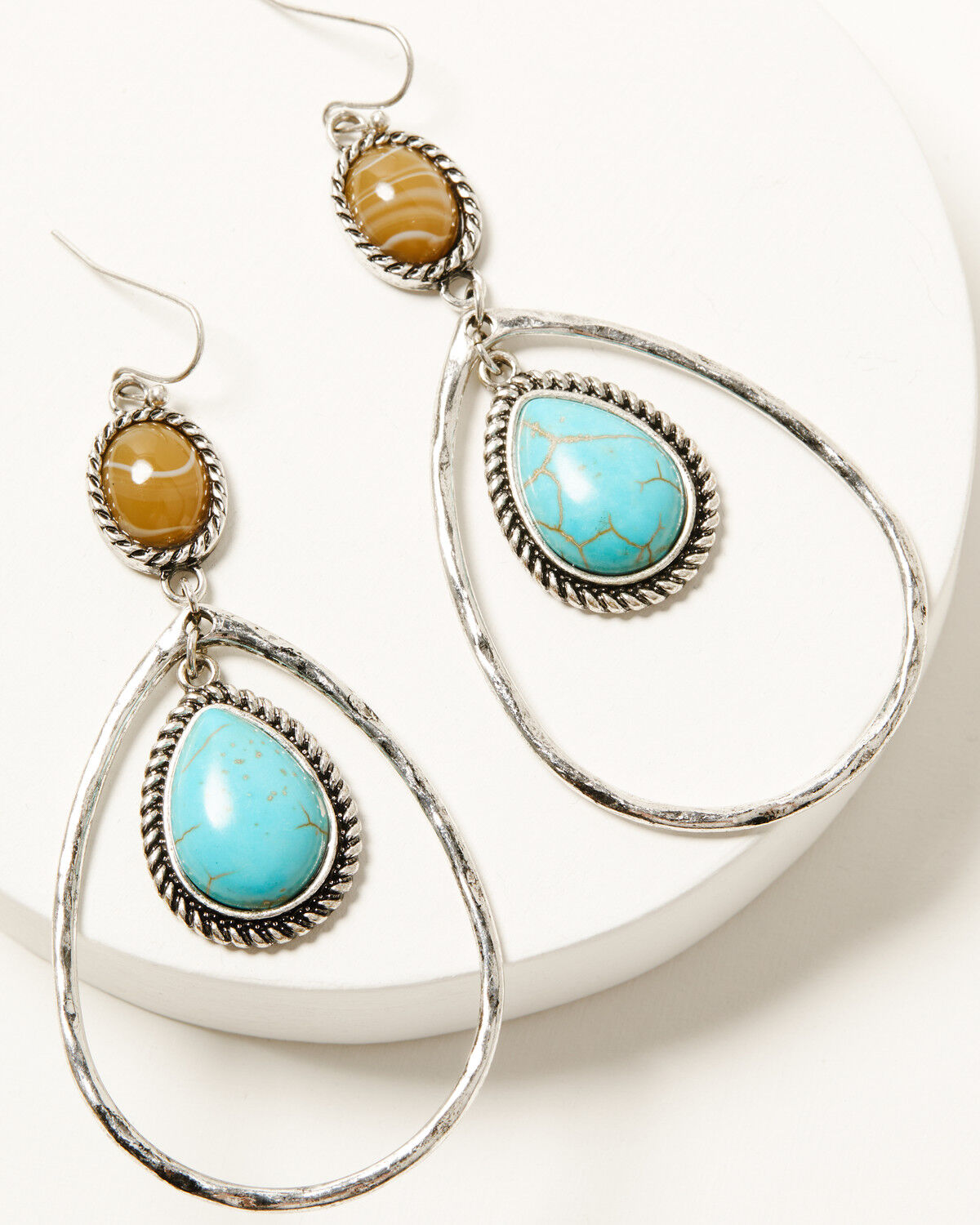 Image #1 - Shyanne Women's Teardrop Statement Earrings, Silver, hi-res