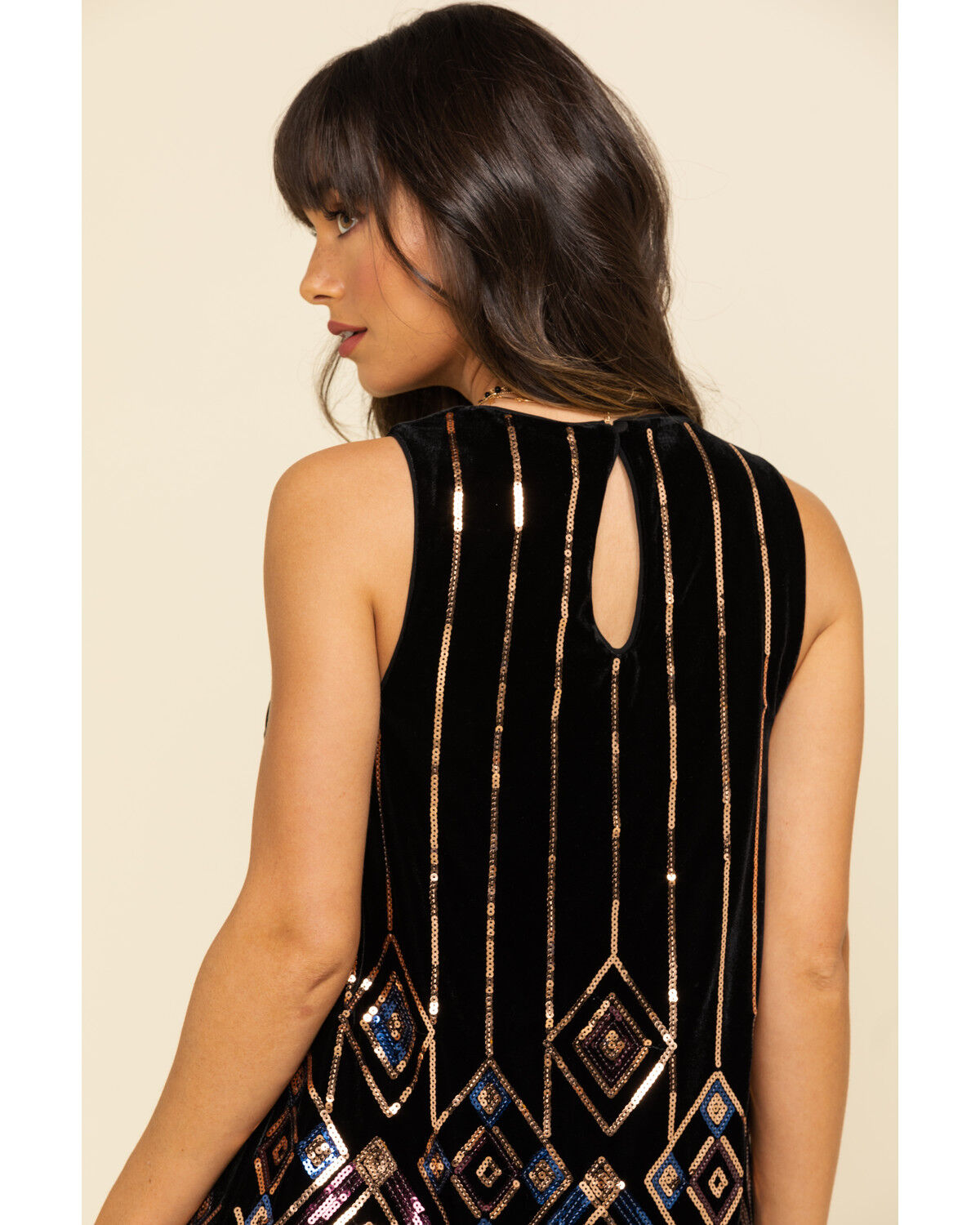 black velvet sequin dress