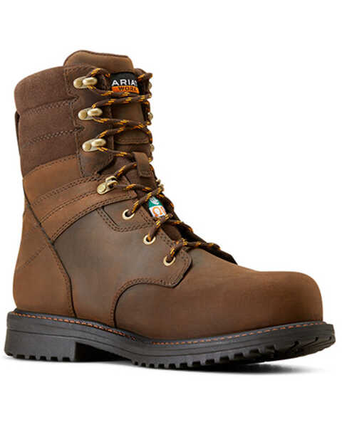 Ariat Men's 8" RigTEK CSA Waterproof Work Boots - Composite Toe , Brown, hi-res