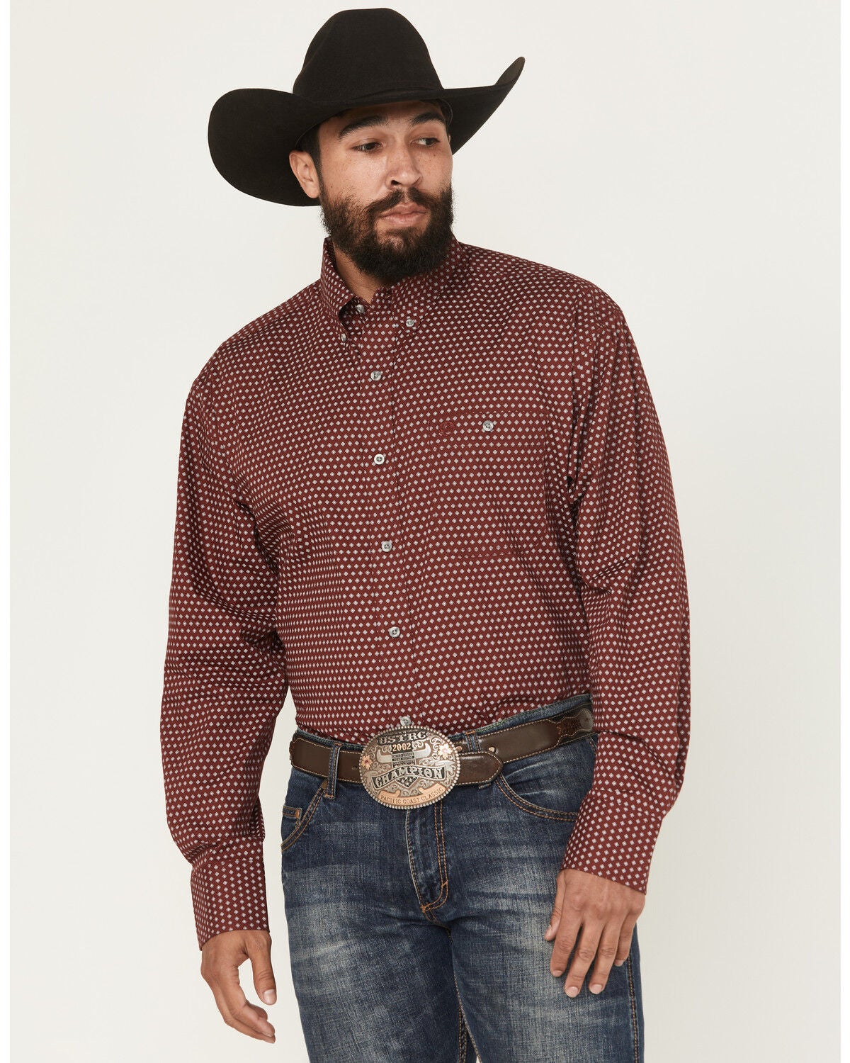 george strait dress shirts George Strait by Wrangler Men's Striped Long Sleeve Button-Down Stretc