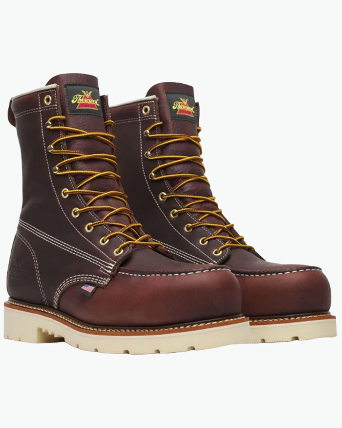 Thorogood Men's 8" American Legacy Moc Work Boots - Nano Composite Toe, Brown, hi-res