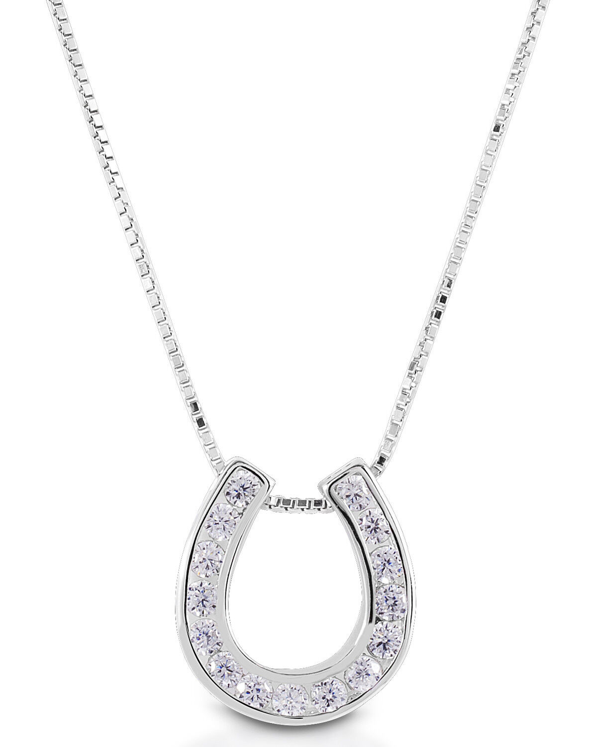 Image #1 - Kelly Herd Women's Single Horseshoe Necklace, Silver, hi-res