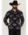 Image #1 - Cody James Men's Roy Southwestern Print 1/4 Snap Fleece Pullover, Navy, hi-res