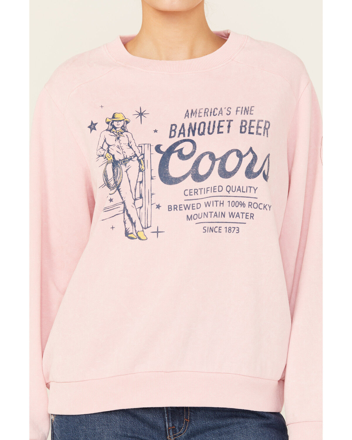 Image #3 - Coors Women's Coors Lady Crewneck Sweatshirt, Pink, hi-res
