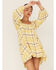 Image #1 - Miss Me Women's Plaid Print Babydoll Dress, Yellow, hi-res