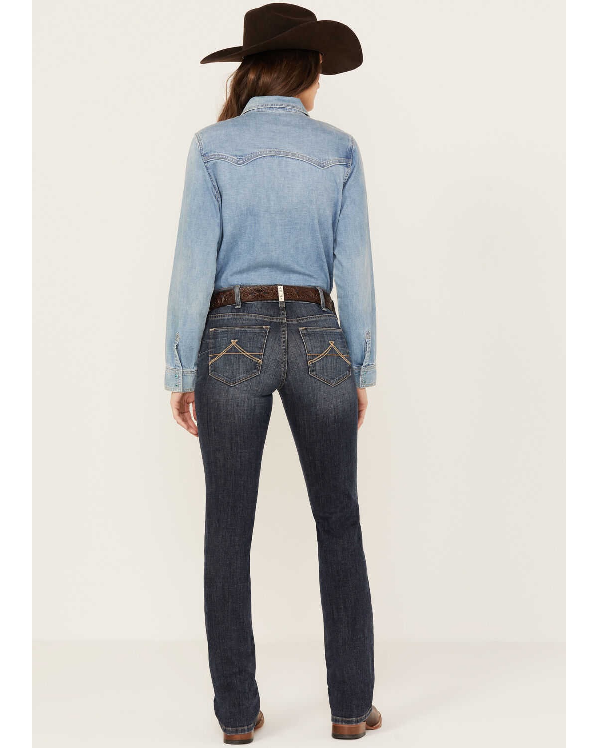 Image #1 - Ariat Women's Aubree Straight Missouri Jeans, Dark Wash, hi-res