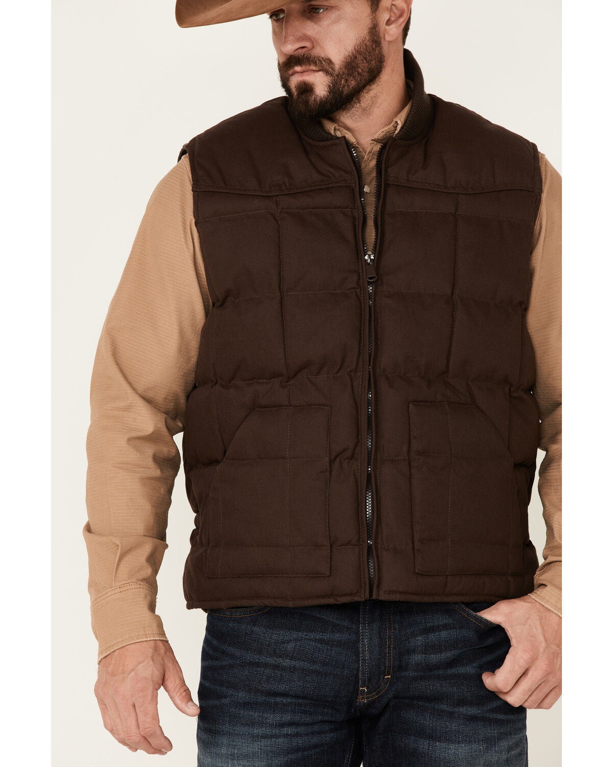western puffer vest