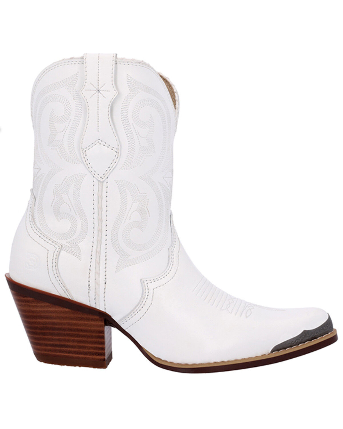 Image #2 - Durango Women's Crush Short Western Boots - Round Toe, White, hi-res