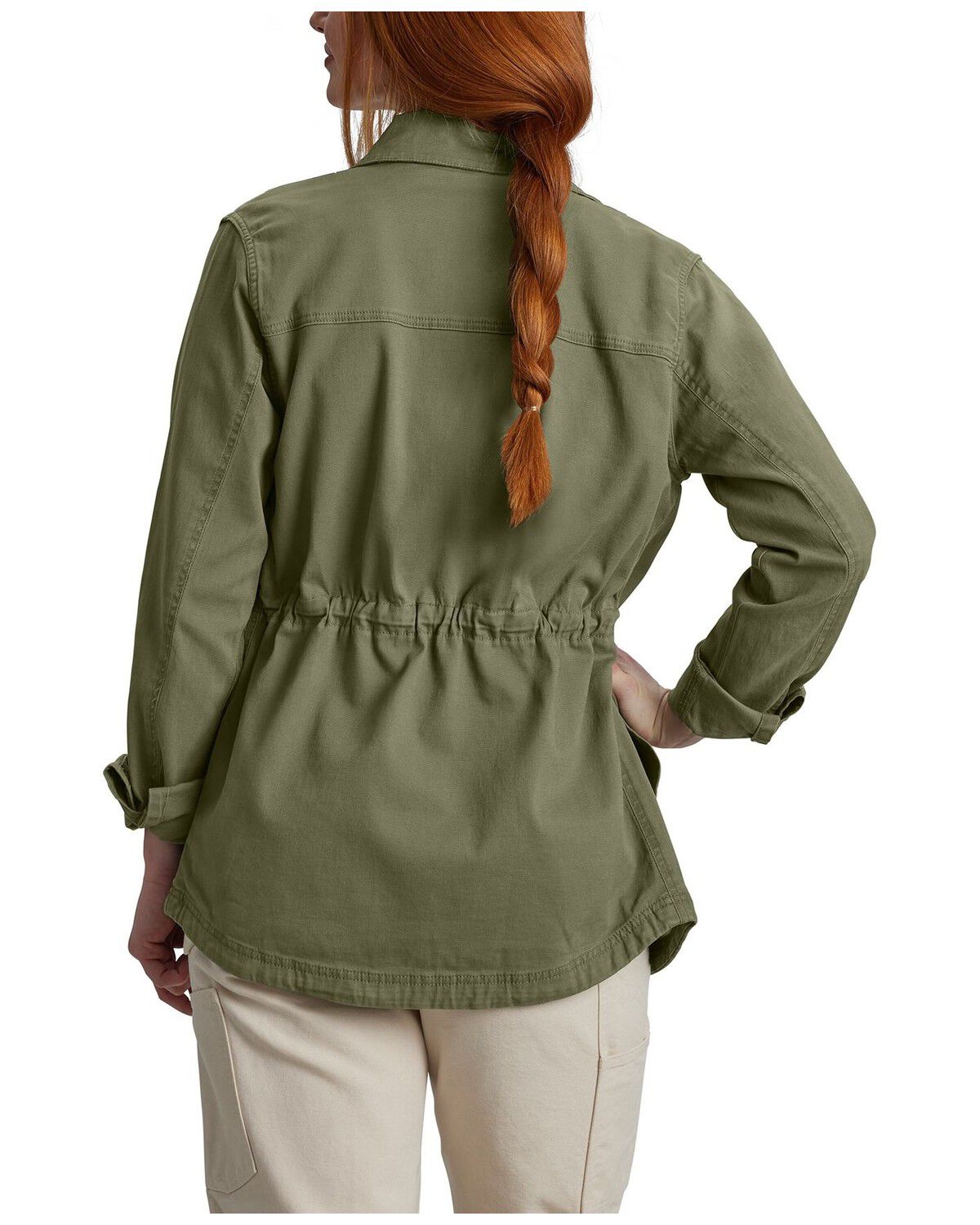 Image #3 - Carhartt Women's TENCEL™ Fiber Series Relaxed Fit Canvas Coat, Olive, hi-res