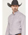 Image #2 - Ariat Men's Solid Long Sleeve Button-Down Western Shirt, Light Purple, hi-res
