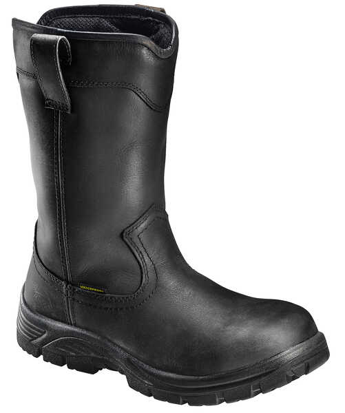 Image #1 - Avenger Men's Waterproof Wellington Work Boots - Composite Toe, Black, hi-res