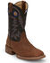 Image #1 - Justin Men's Show Stopper Wester Boots - Broad Square Toe, Brown, hi-res