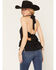Image #4 - Originality Women's Halter Twist Front Tiered Ruffle Top, Black, hi-res